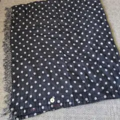 無印良品 授乳スクエアケープ 紺白ドット柄