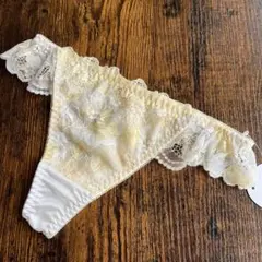 レディース　ショーツ　Tバック　Mサイズ　女性　下着　イエロー　ココランジェ