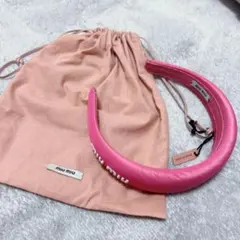miumiu カチューシャ　ピンク