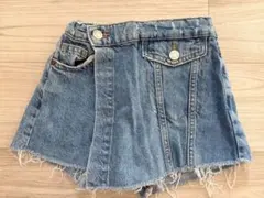ZARA キッズ デニムショートパンツ ダメージデニム 116cm