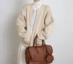 Bonjour Sagan ランタンスリーブブルゾン アイボリー F