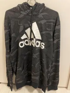 adidas 迷彩柄 フード付きパーカー L