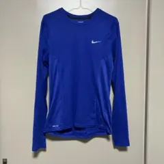 Nike DRI-FIT ブルー 長袖カットソー S