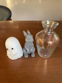 ゴーストとウサギの置物セット