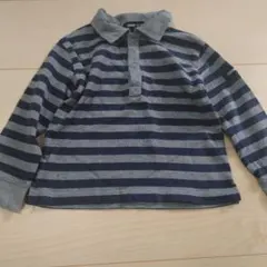 COMME CA ISM キッズ 長袖カットソー ボーダー ポロシャツ