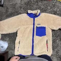 Patagonia フリースジャケット M ベージュ/青