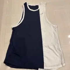CRONOS タンクトップ ネイビー ホワイト Mサイズ