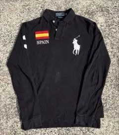 00's ラルフローレン 長袖 ビッグポニー ポロシャツ 短丈 swag y2k