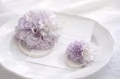 再販！セレモニーコサージュ　親子セット　親子ペア　入学式、卒園式　髪飾り