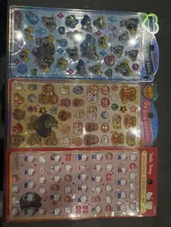 ボンボンドロップシール　キティ　うるちゅる　なっとうちゃん　パワパフ　バブルス