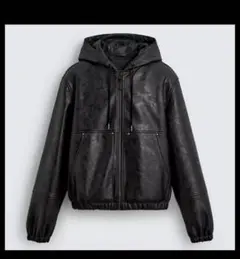 2026 ZARA フェイクレザージャケット M 黒BLACK定1.1万円のサムネイル