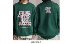 ペアマノンストリート　裏毛 発泡ロゴプリント スウェット トレーナー 120