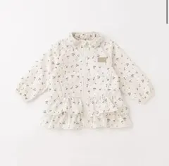 美品　petit main フリル付き花柄ジャケット