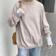 Spick&Spanベージュ 長袖ニット セーター