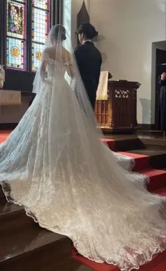 ウェディングベール 2.5m 無地 オフホワイト