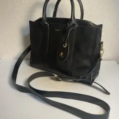 kissora quadro クオドロ レザー 2WAY ハンドバッグ ブラック - メルカリ
