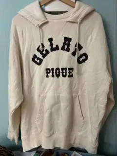 ジェラートピケ後付けスウェットパーカ