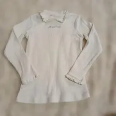 mezzo piano　ホワイト長袖カットソー 120