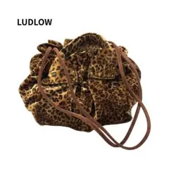 LUDLOW レオパード 巾着 2way トートバッグ ショルダーバッグ バッグのサムネイル