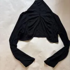 ブラック クロップドカーディガン　春先用
