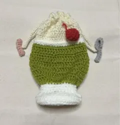 【ハンドメイド】　クリームソーダ巾着　巾着袋　ポーチ