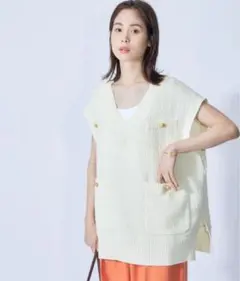 ROPE ニットツイードベスト