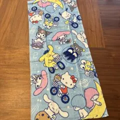 サンリオ　フェイスタオル　総柄　自転車　宇宙　プール　水遊び　ハローキティ