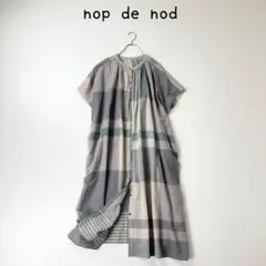 nop de nod パネルチェック2wayギャザーワンピースのサムネイル