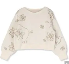 yumi しまむら　花柄　ニット　M