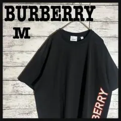 【人気デザイン】バーバリー☆ビッグロゴ☆Lサイズ相当☆半袖Tシャツ☆黒