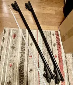 メルカリ市値引❣ルーフトップレールセット/キャンプ、スキースノーボードサーフィン トヨタ純正 スキー・スノーボード、ルーフボックスキャリア 2本セット