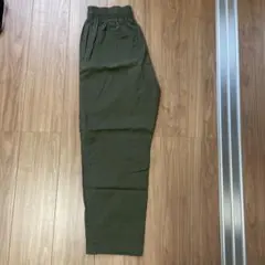 オリーブグリーン カーゴパンツ ゴムウエスト