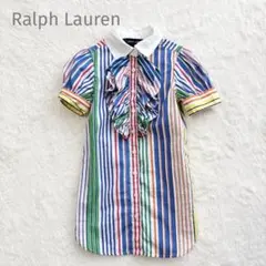 美品 Ralph Lauren シャツ ワンピース 半袖 襟付き 80 90のサムネイル