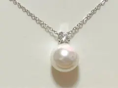 本真珠 アコヤ真珠 ホワイトs925 k18コーティング ネックレス12mm 