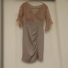 dazzy ベージュ ラップデザイン ドレスSサイズ