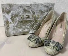 【SALE！】セブントゥエルブサーティー　パンプス　size35 ライトグリーン