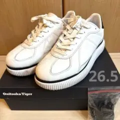 상태좋음 オニツカタイガー デレシティ 26.5 ホワイト スニーカー 厚底