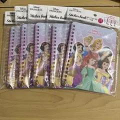 ディズニー　ディズニープリンセス　シール帳　5点セット　セリア　seria