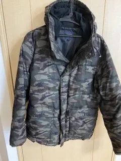 ブルー ダウンジャケット