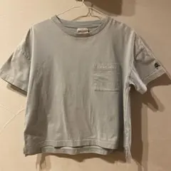 レディース　テディベアー　刺繍つき水色Ｔシャツのサムネイル