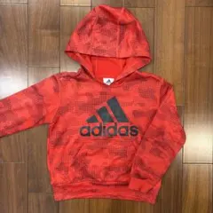 ☆adidas☆アディダス☆120㎝☆パーカー☆赤 カモフラージュ☆
