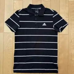アディダス adidas ポロシャツ ブラック ボーダー メンズのサムネイル