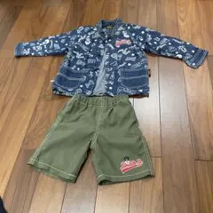 double.B 110cm ズボン　デニム羽織セット