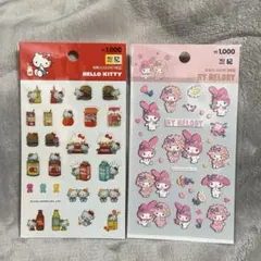 韓国限定　キティちゃん ぷっくりシール　マイメロディー　シール　セット