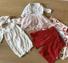 ベビー服　70 セレモニードレス　お食い初め　お宮参り　　袴　ベビードレス