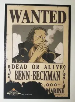 ONEPIECE ワンピース ベックマン 手配書ブロマイド 麦わらストア