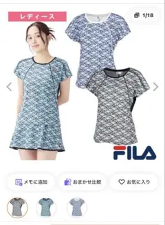 FILA レディース 半袖Tシャツ レース柄　花柄のサムネイル