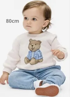 美品　Baby GAP 80cm クマちゃんニット　ピンク　ブラナンベア