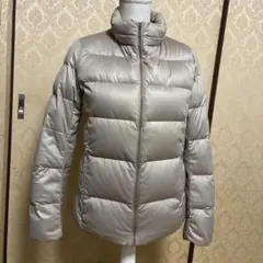 シルバー スタンドカラー ダウンジャケット Lサイズ