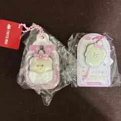 つぶらな瞳のなまがき ボールチェーン付きキーホルダー ピンク色　2点セット